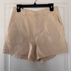 Reformation Beige Cargo Shorts